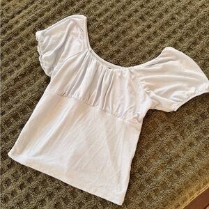 SO White Puff Sleeve Blouse